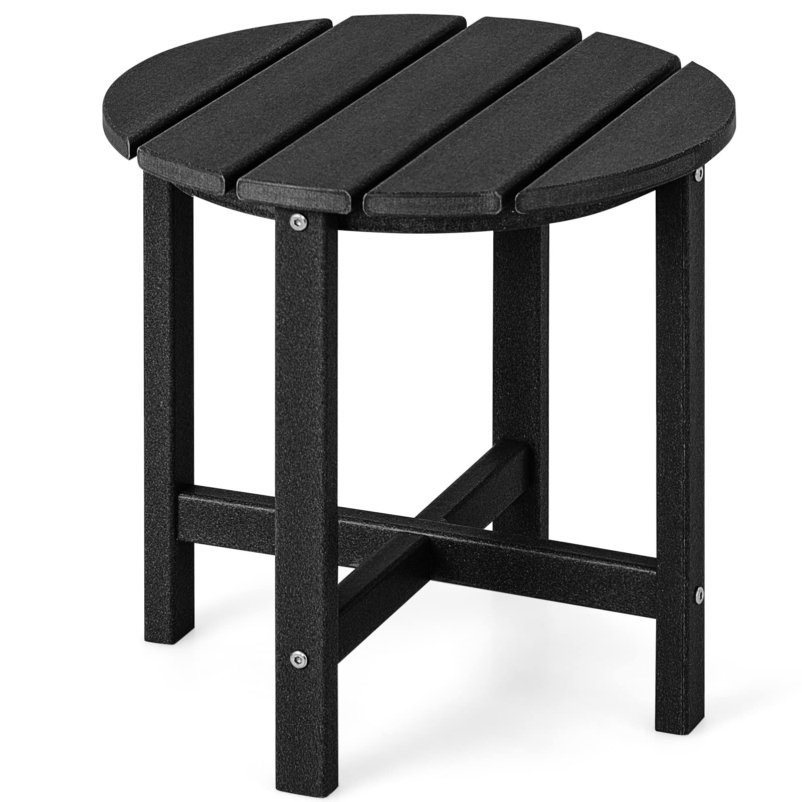 Tangkula Table d'appoint ronde d'extérieur, table Adirondack en PEHD de 45 cm résistante aux intempéries